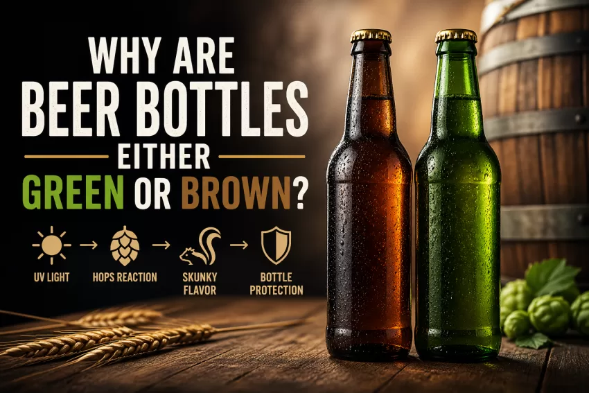 why beer bottles are brown or green